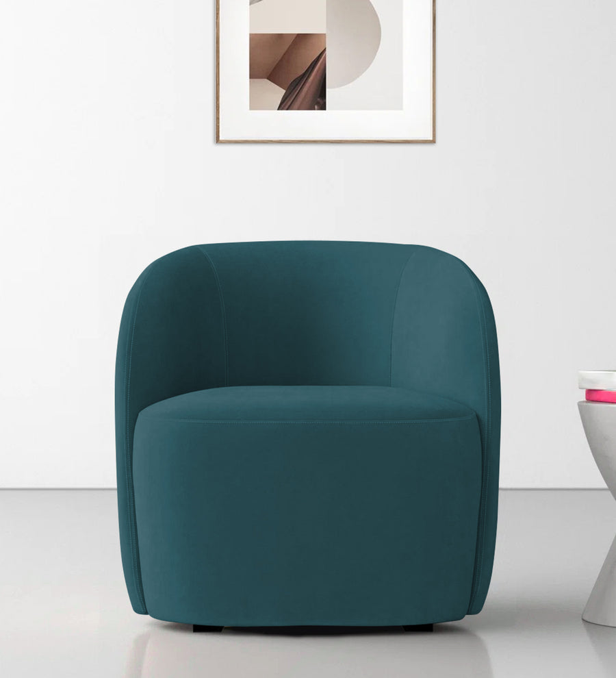 Lucky  Lounge Velvet Chair - Arabian Green by Febonic Living