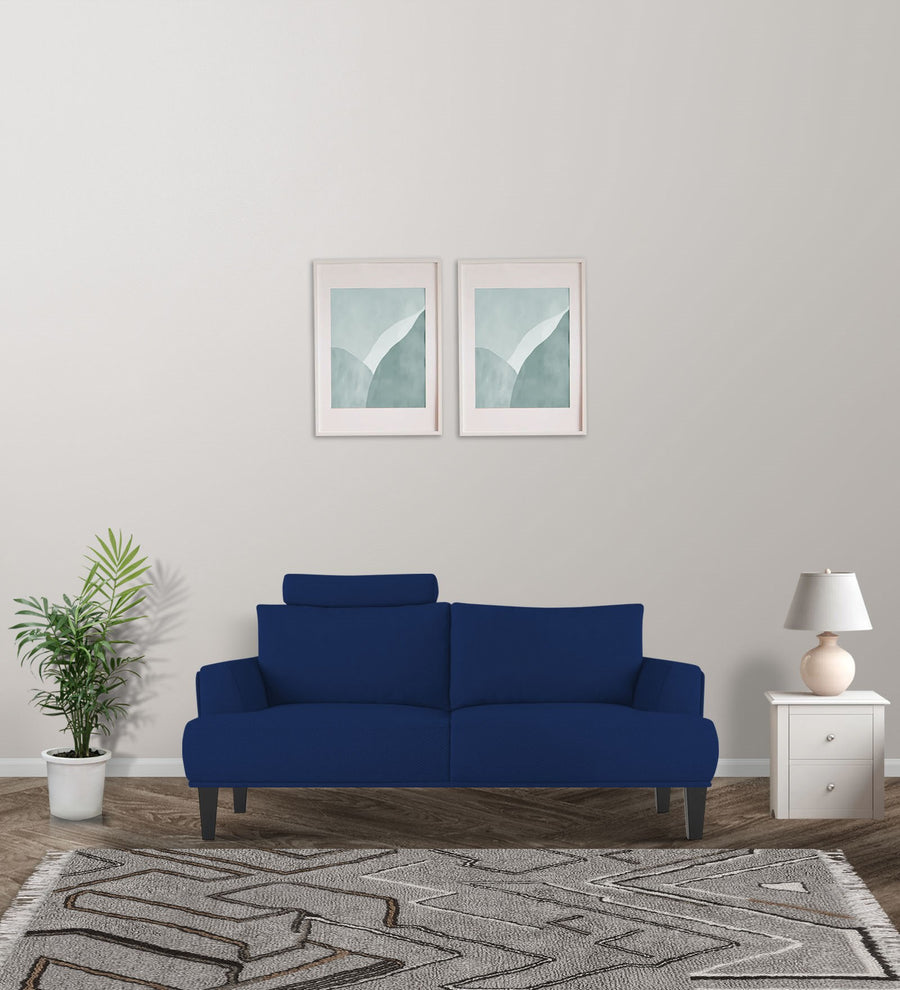 Como  2 Seater Fabric Sofa - Royal Blue by Febonic Living