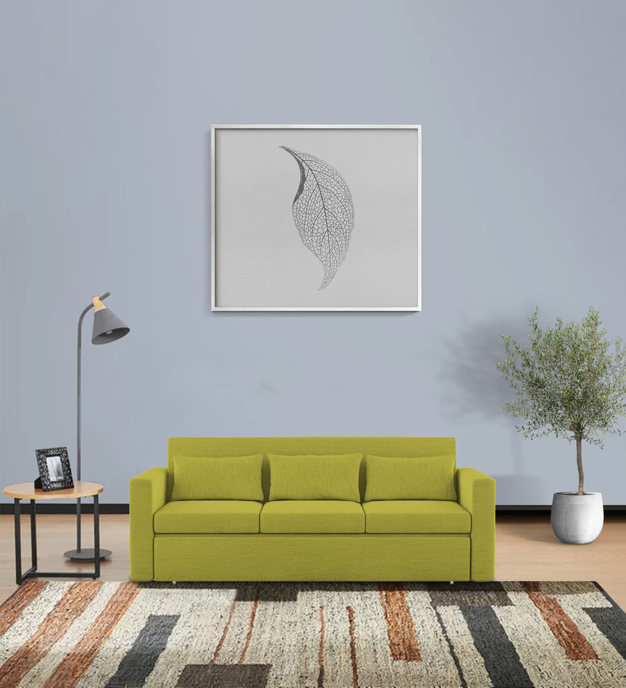 River  3 Seater Pull Out  Cum Bed Fabric Sofa - Parrot Green by Febonic Living