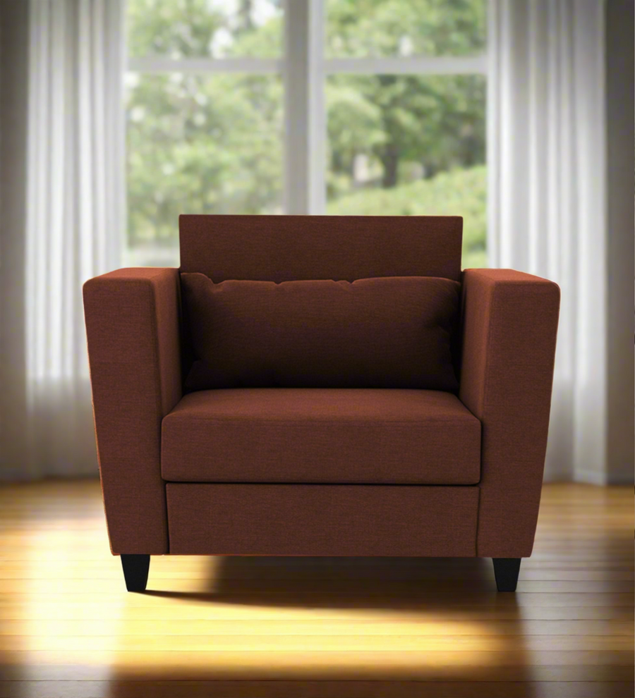 Tokyo  1 Seater Fabric Sofa - Coffee Brown by Febonic Living