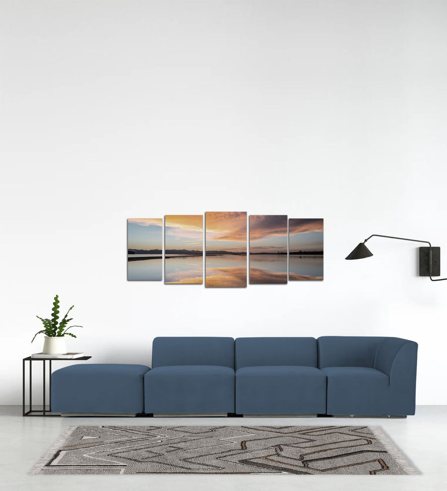 Bufa  LHS Velvet Sectional Sofa - Oxford Blue by Febonic Living