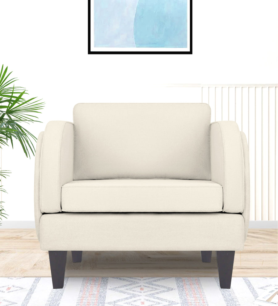 Siddy  1 Seater Fabric Sofa - Ivory Cream by Febonic Living