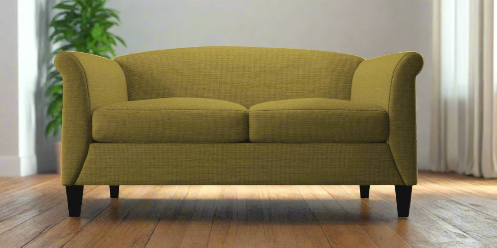 Kimber Fabric 2 Seater Sofa in Parrot Green Colour