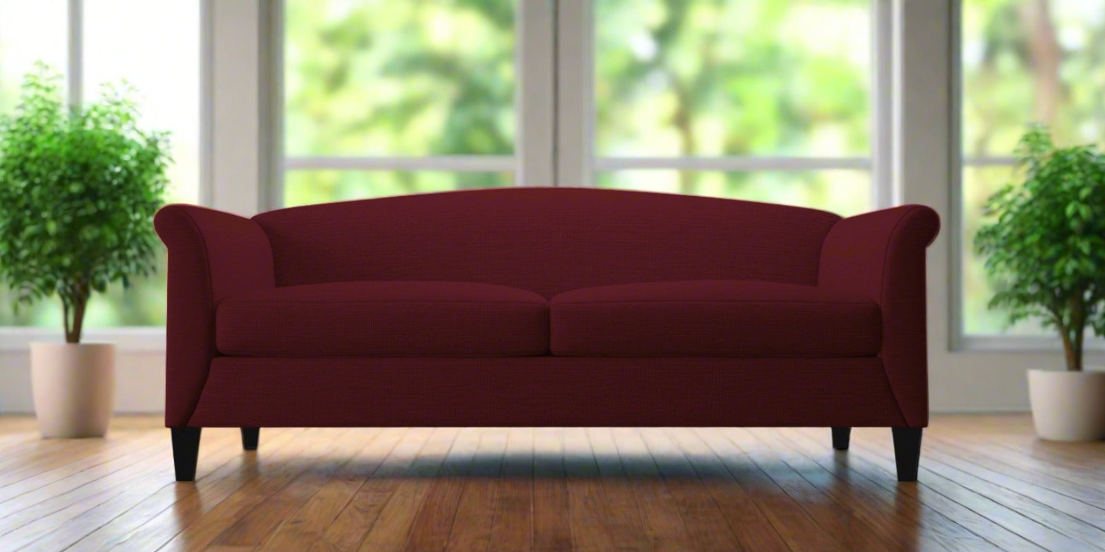 Kimber Fabric 3 Seater Sofa in Blood Maroon Colour