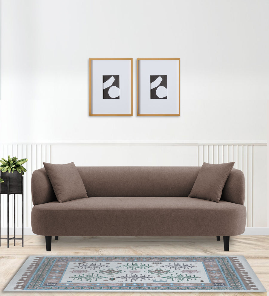 Carson 3 Seater Fabric Sofa - Ginger Brown by Febonic Living