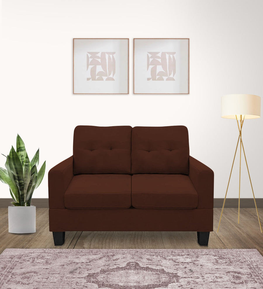 Thomas  2 Seater Fabric Sofa - Coffee Brown by Febonic Living