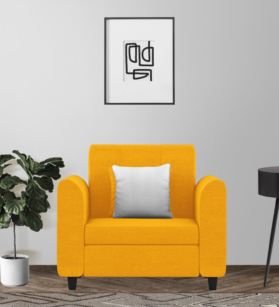 Denmark  1 Seater Fabric Sofa - Bold Yellow by Febonic Living