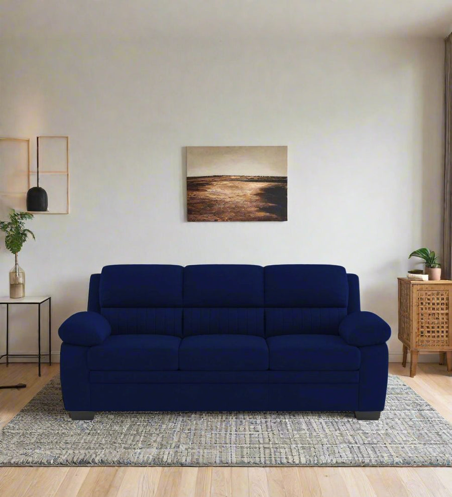 Cantaberry 3 Seater Velvet Sofa - Dark Blue by Febonic Living