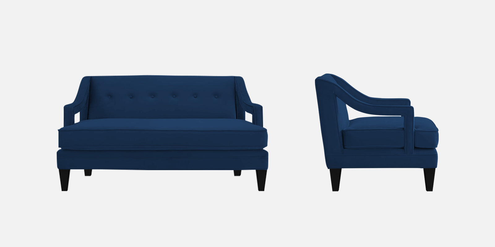 Daffy Velvet 2 Seater Sofa In Imperial Blue Colour