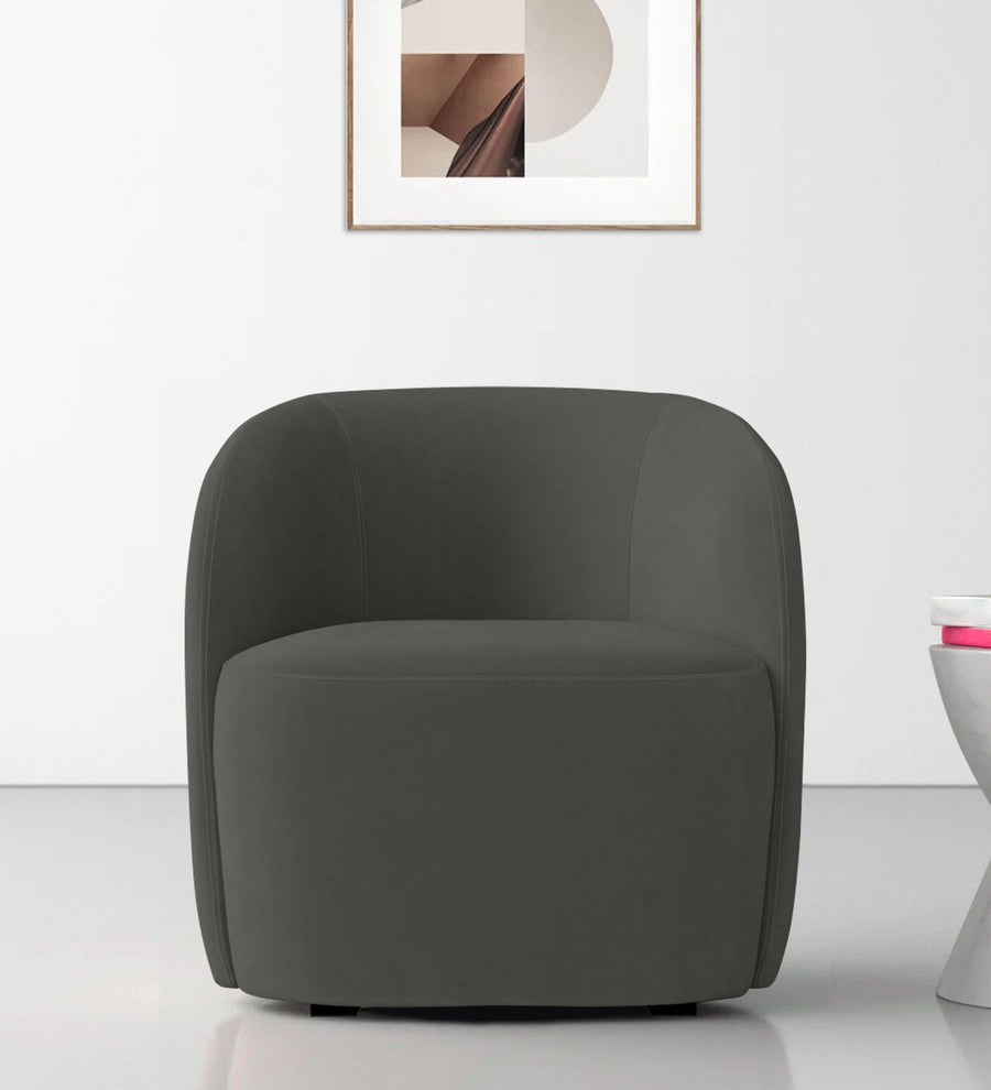 Lucky  Lounge Velvet Chair - Hory Grey by Febonic Living