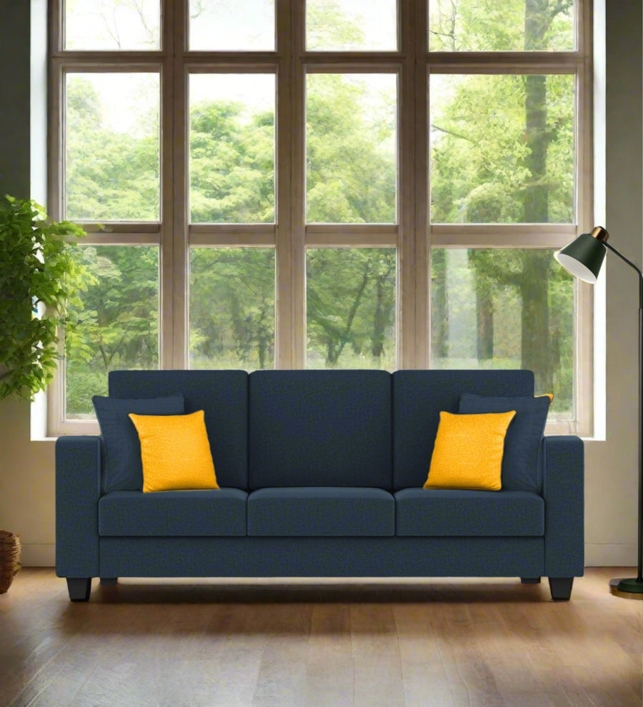 Nabi 3 Seater Fabric Sofa - Denim Blue by Febonic Living
