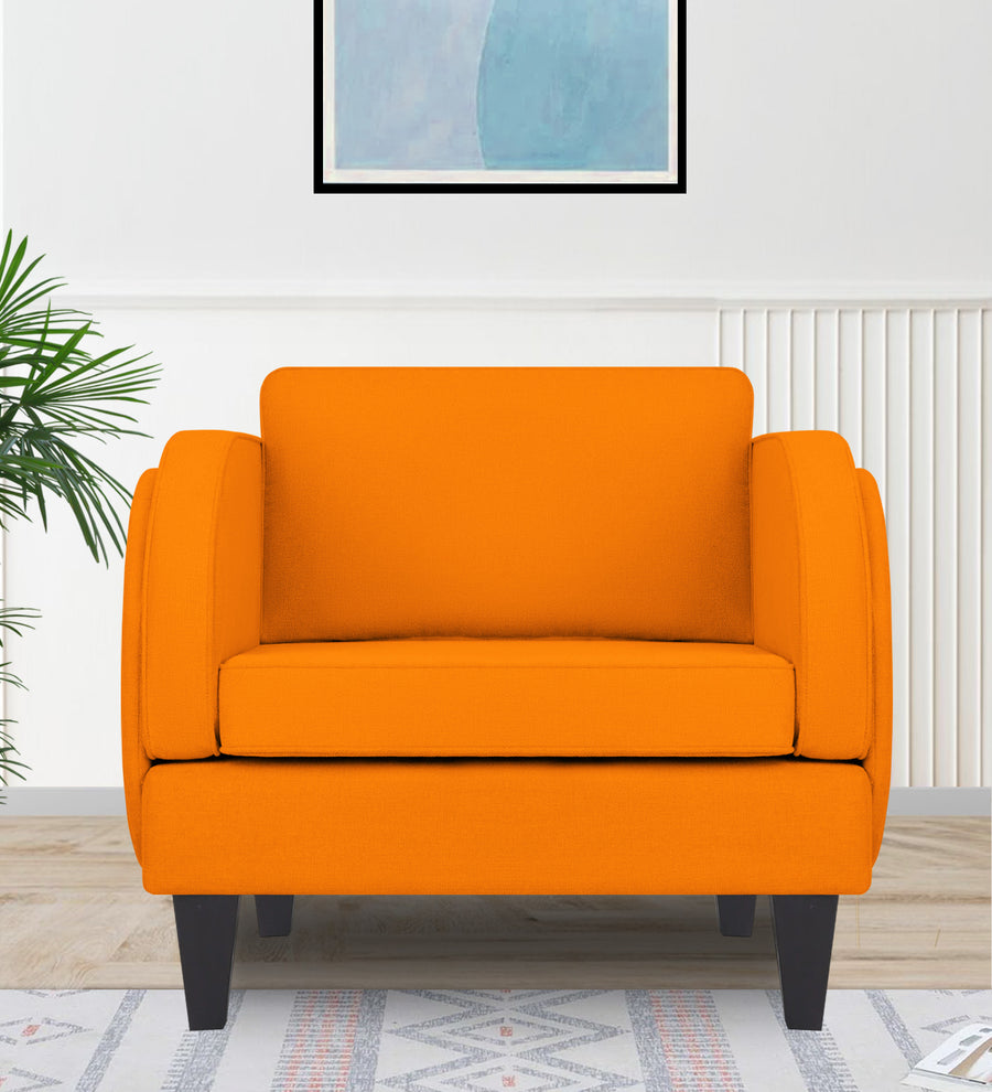 Siddy  1 Seater Fabric Sofa - Vivid Orange by Febonic Living