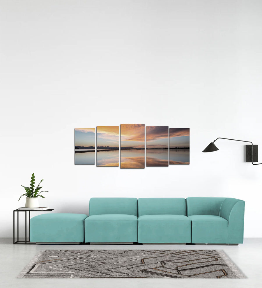 Bufa  LHS Velvet Sectional Sofa - Aqua Blue by Febonic Living