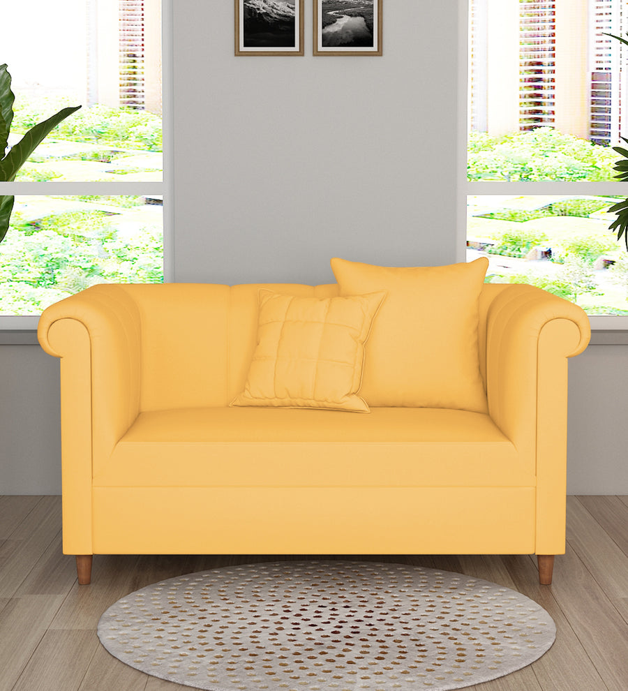 Rubi  2 Seater Velvet Sofa - Turmeric Yellow by Febonic Living