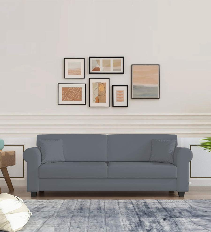 Numonk 3 Seater Velvet Sofa - Pubble Grey by Febonic Living