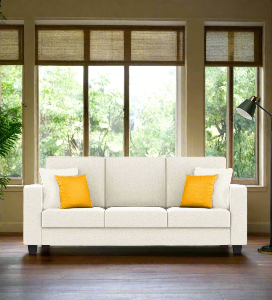 Nabi 3 Seater Fabric Sofa - Ivory cream by Febonic Living