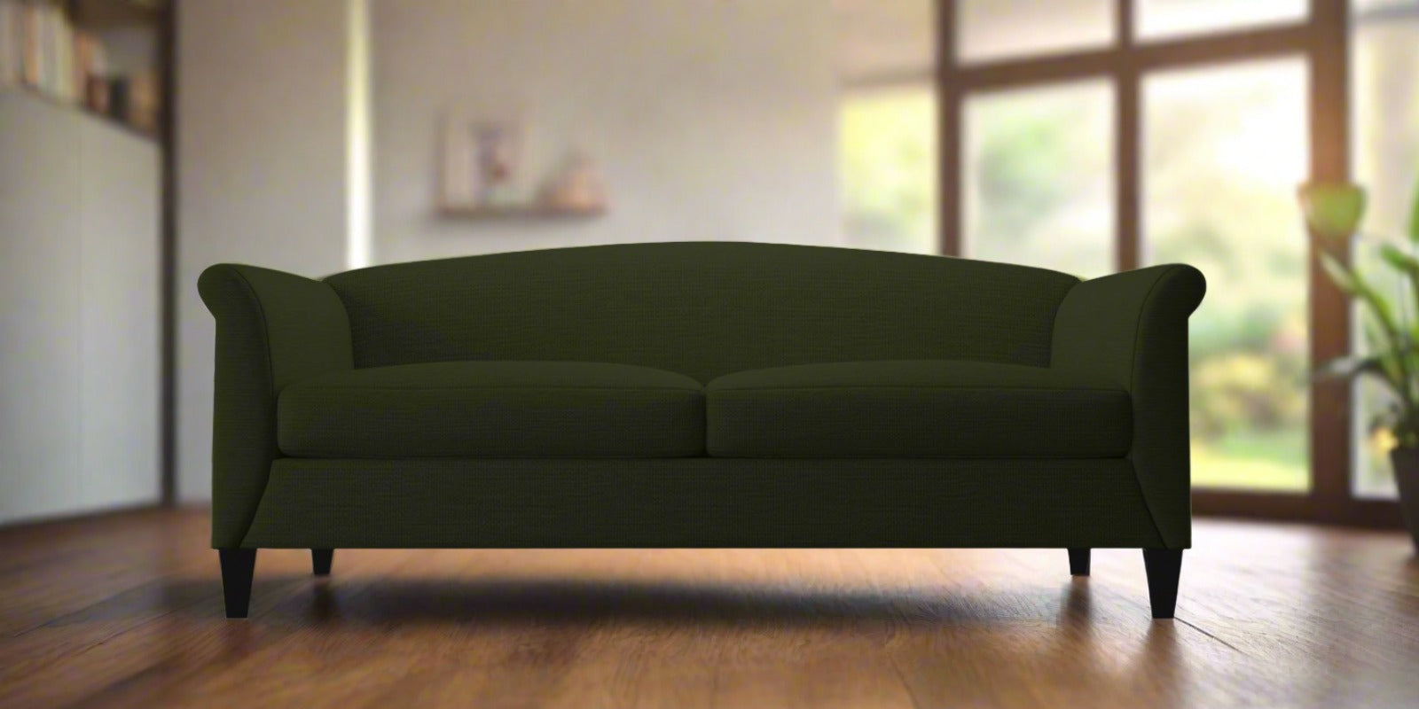 Kimber Fabric 3 Seater Sofa in Olive Green Colour