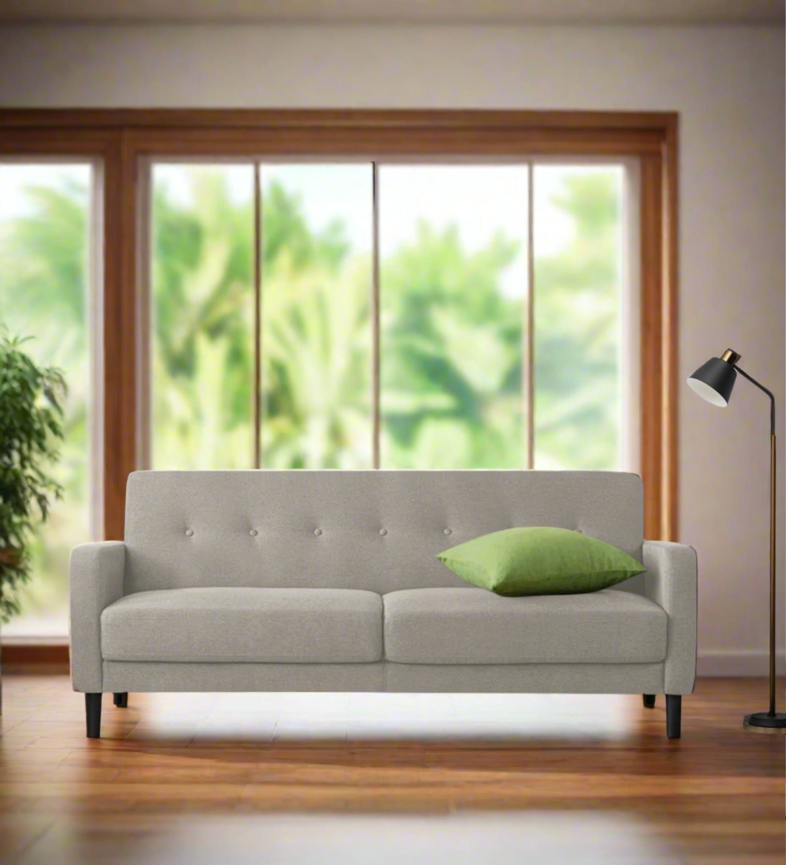 Marq Fabric 3 Seater Sofa in Lit Grey Colour