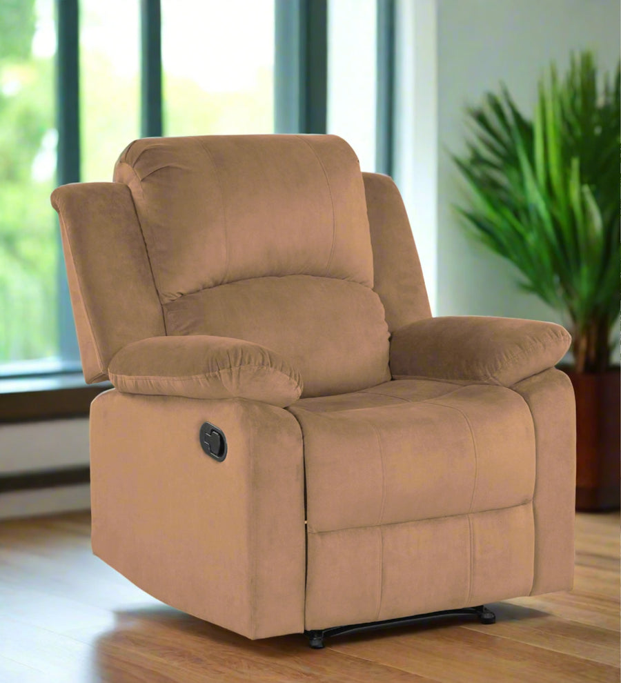 Henry  1 Seater Motorized Fabric Recliner - Cookie Beige by Febonic Living