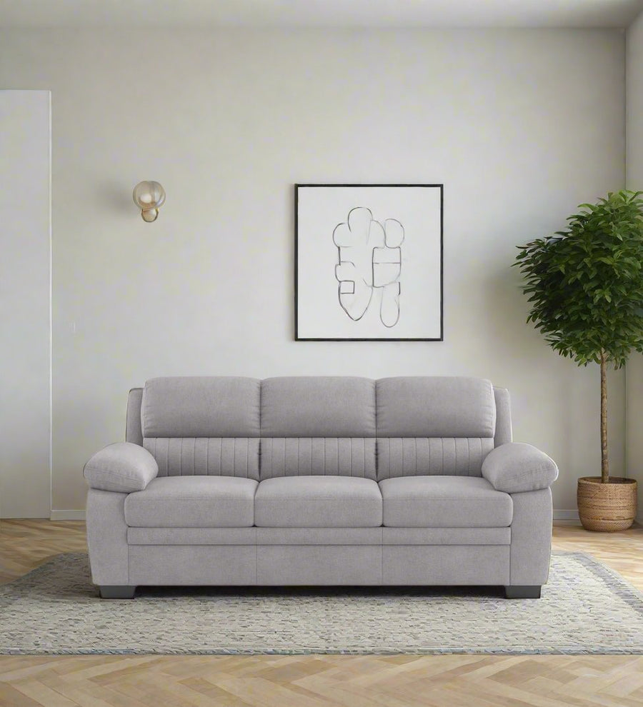 Cantaberry 3 Seater Velvet Sofa - Concrete Grey by Febonic Living