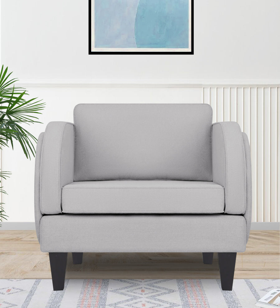 Siddy  1 Seater Fabric Sofa - Lit Grey by Febonic Living