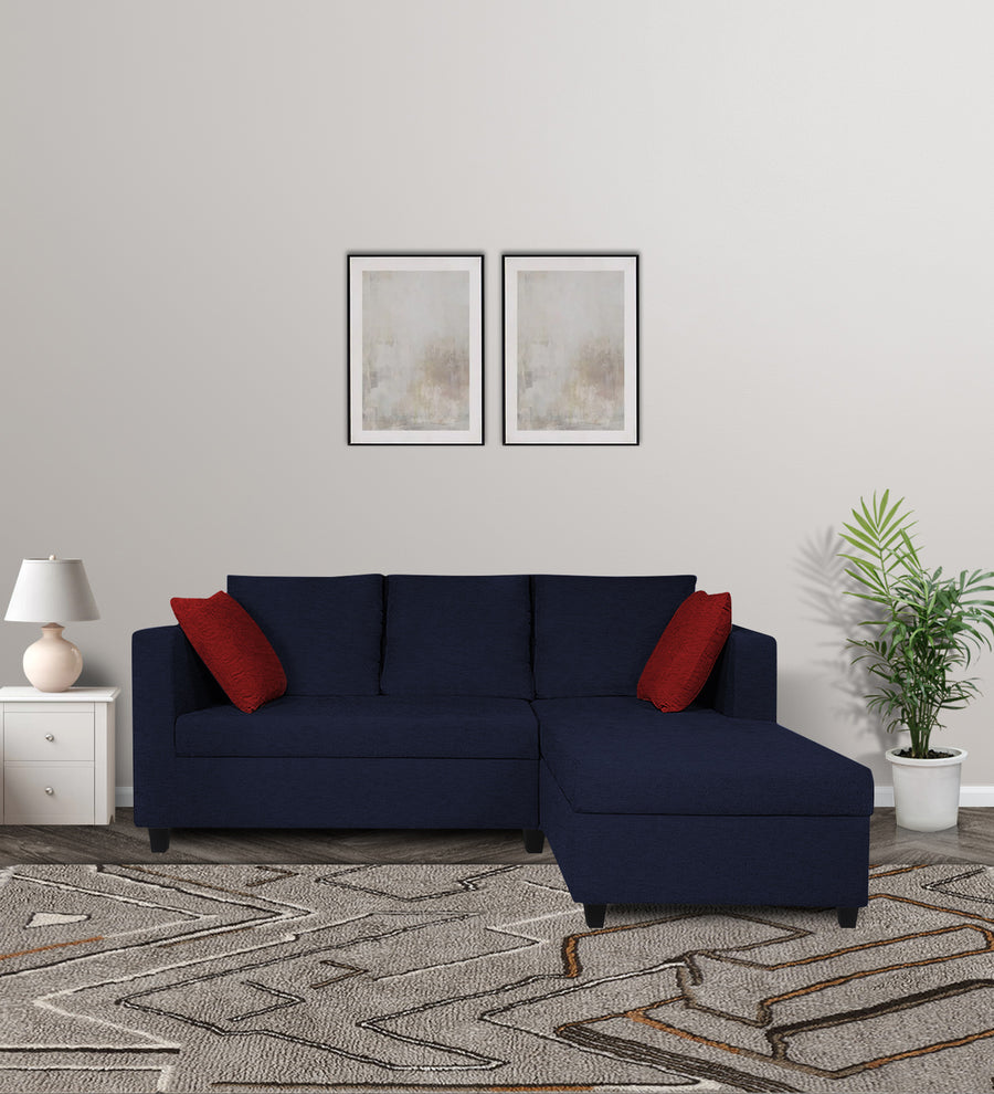 Nebula  LHS  (2+Lounger) Fabric Sectional Sofa - Royal Blue by Febonic Living