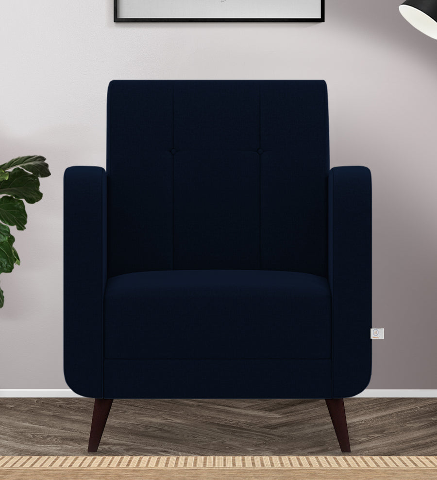 Wiki  1 Seater Velvet Sofa - Dark Blue by Febonic Living