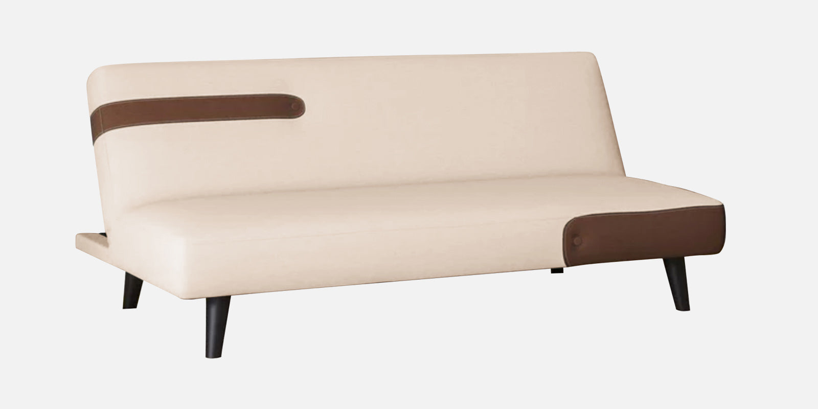 Vedan Fabric Convertible Sofa Cum Bed In Woom Beige Colour