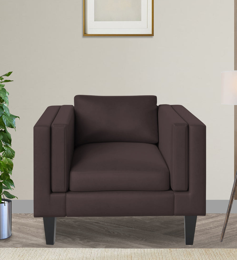 Jasper  1 Seater Velvet Sofa - Mocha Brown by Febonic Living