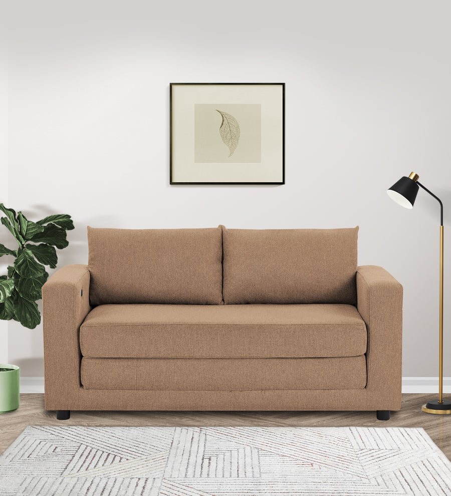 Roman  3 Seater Foldable  Cum Bed Fabric Sofa - Cookie Beige by Febonic Living