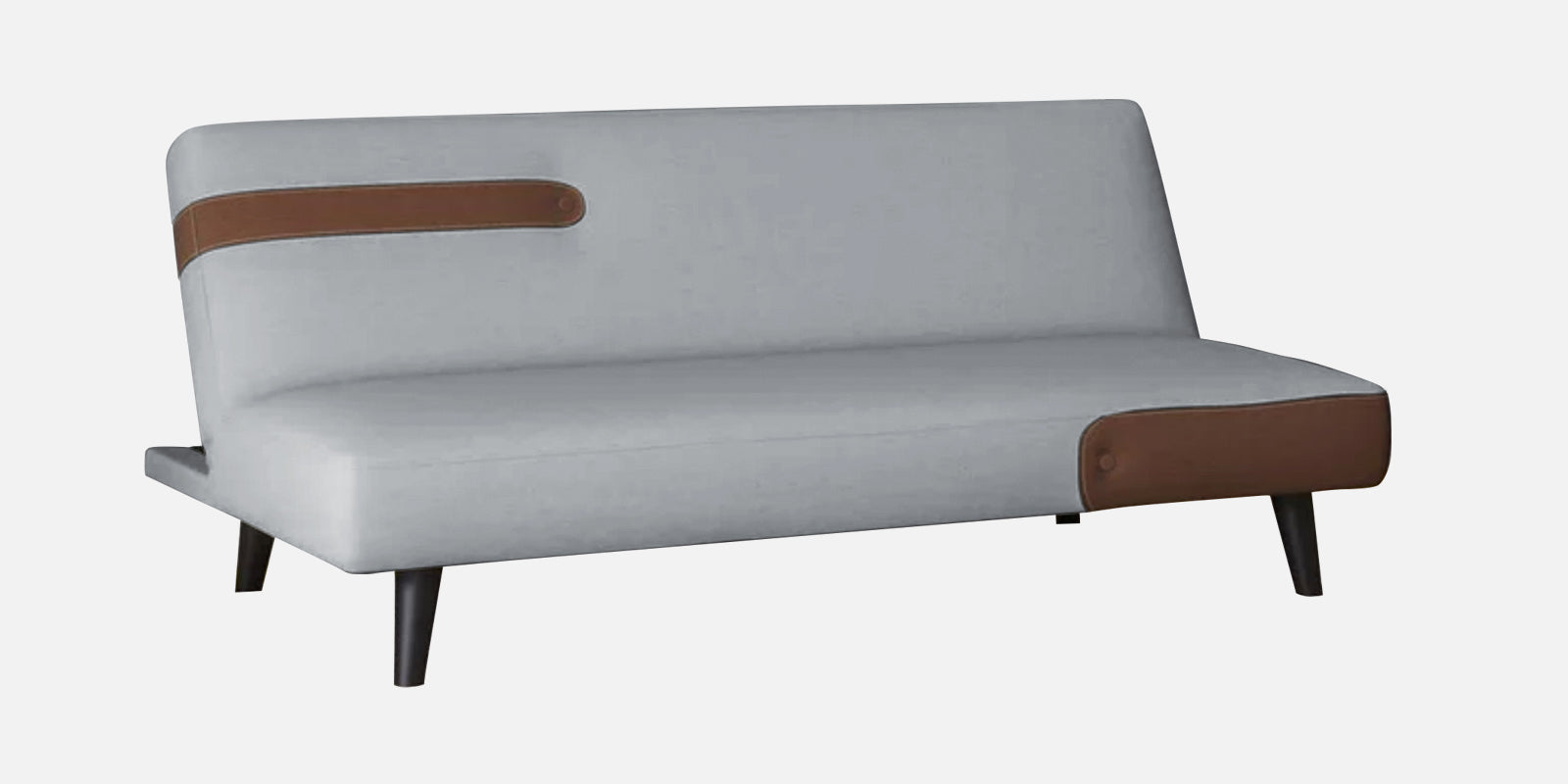 Vedan Fabric Convertible Sofa Cum Bed In Coin Grey Colour