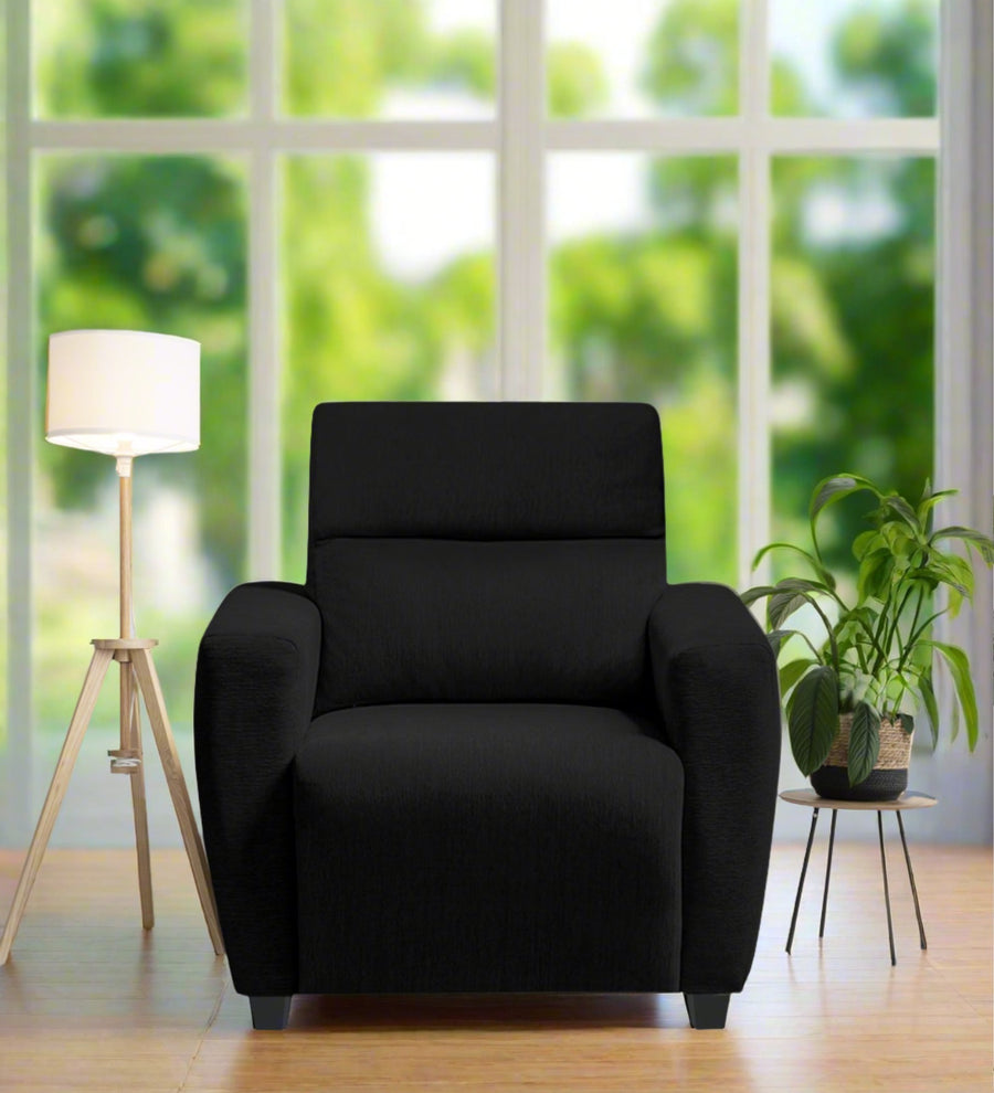 Bakadi  1 Seater Fabric Sofa - Zed black by Febonic Living