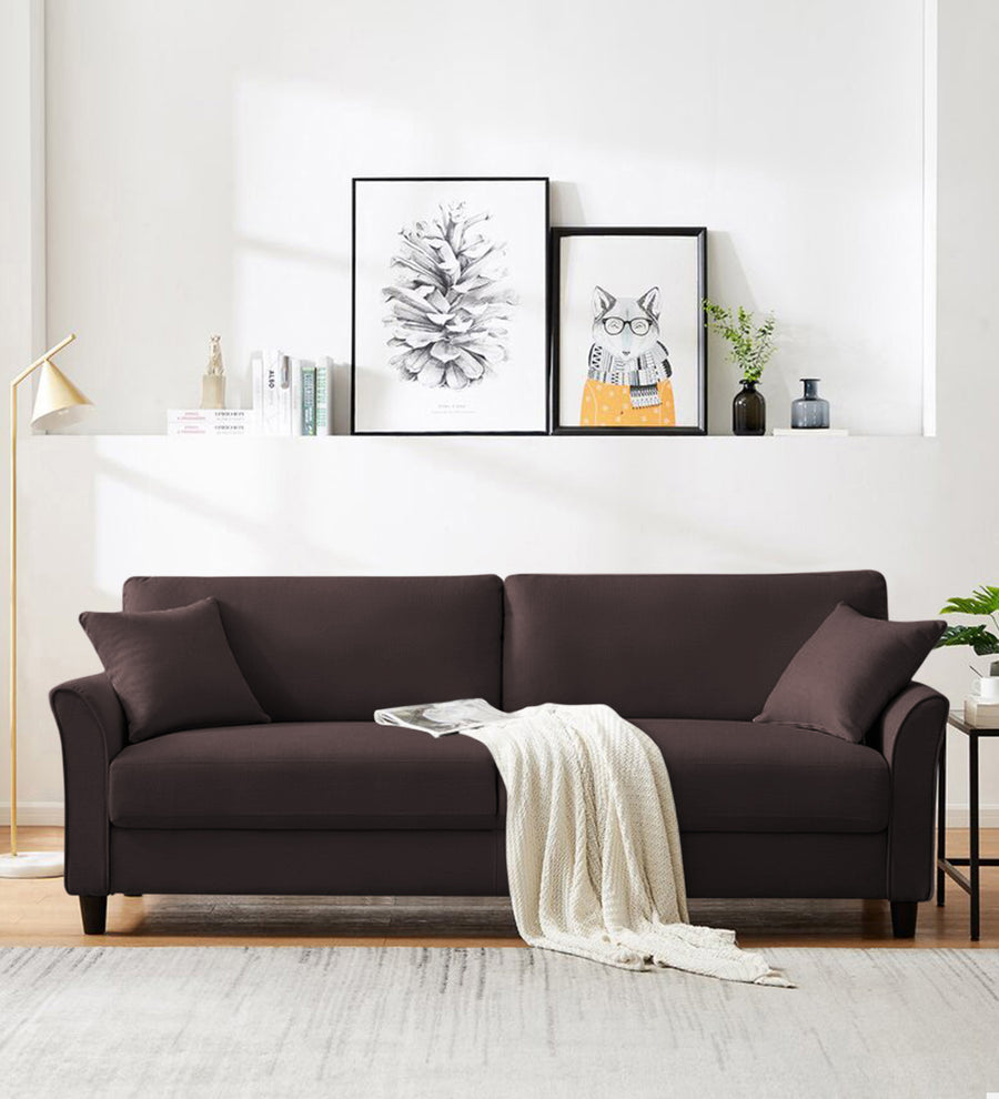 Daroo 3 Seater Velvet Sofa - Mocha Brown by Febonic Living