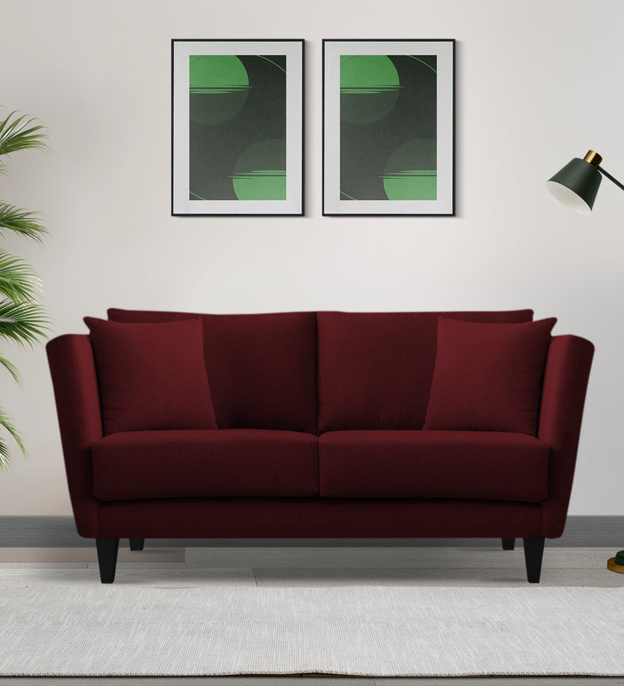 Norway  2 Seater Velvet Sofa - Dark Maroon by Febonic Living