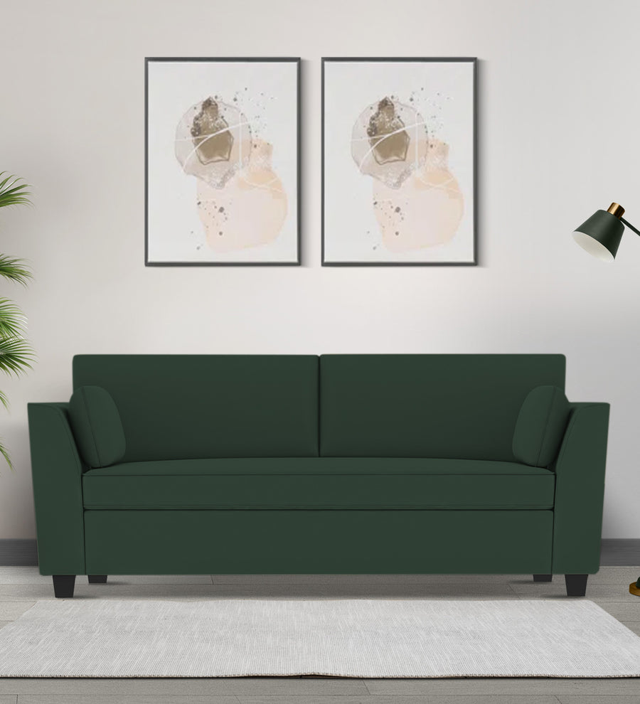 Bristo 3 Seater Velvet Sofa - Amazon Green With Storage by Febonic Living