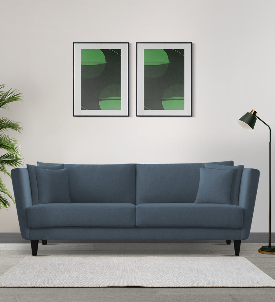 Norway 3 Seater Velvet Sofa - Oxford Blue by Febonic Living