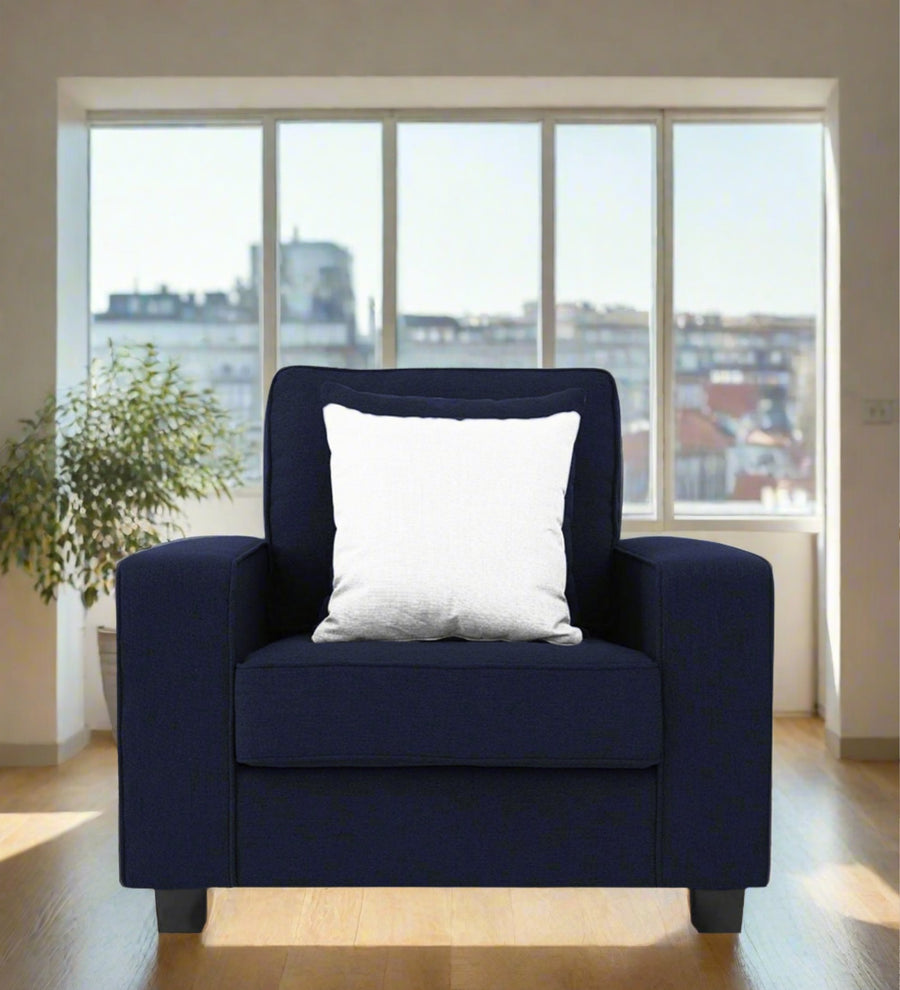 Ladybug  1 Seater Fabric Sofa - Royal Blue by Febonic Living