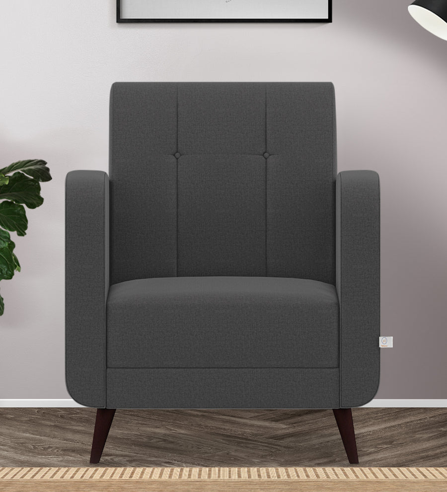 Wiki  1 Seater Velvet Sofa - Davy Grey by Febonic Living
