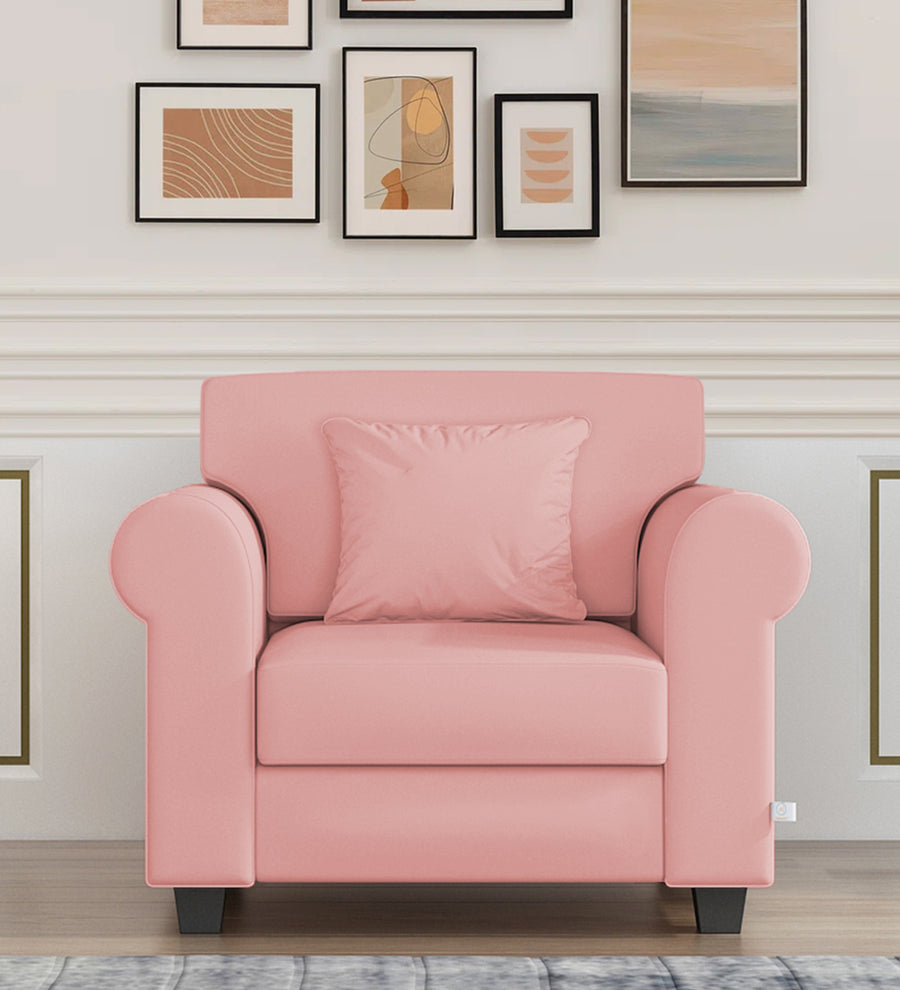 Numonk  1 Seater Velvet Sofa - Millennial Pink by Febonic Living