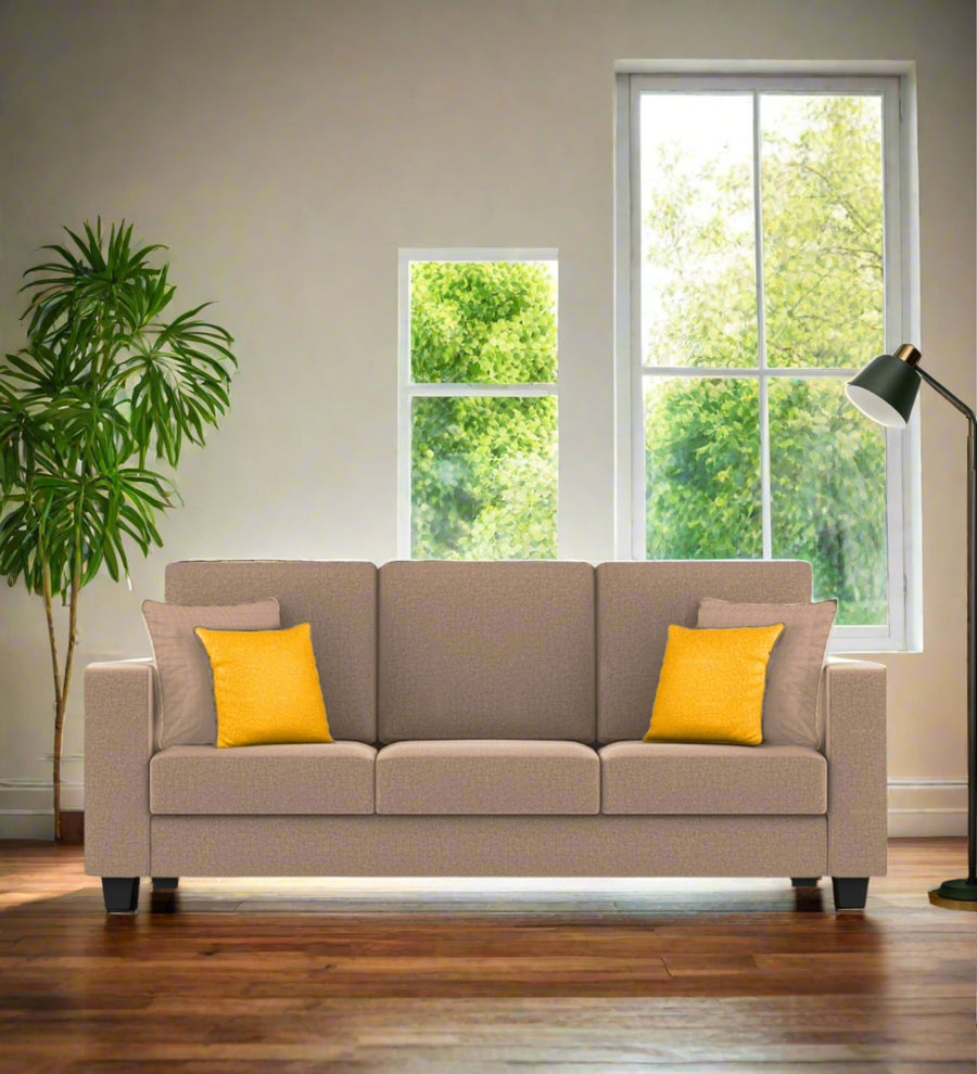 Nabi 3 Seater Fabric Sofa - Cookie Beige by Febonic Living