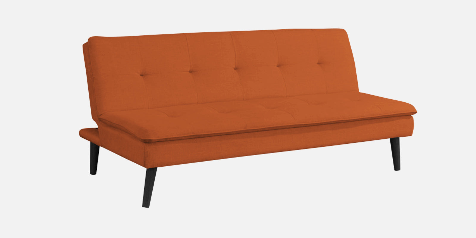 Toner Fabric Convertible Sofa Cum Bed In Vivid Orange Colour