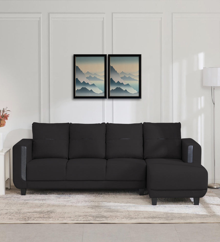 Perry  LHS  (3+Lounger) Fabric Sectional Sofa - Maba Grey by Febonic Living