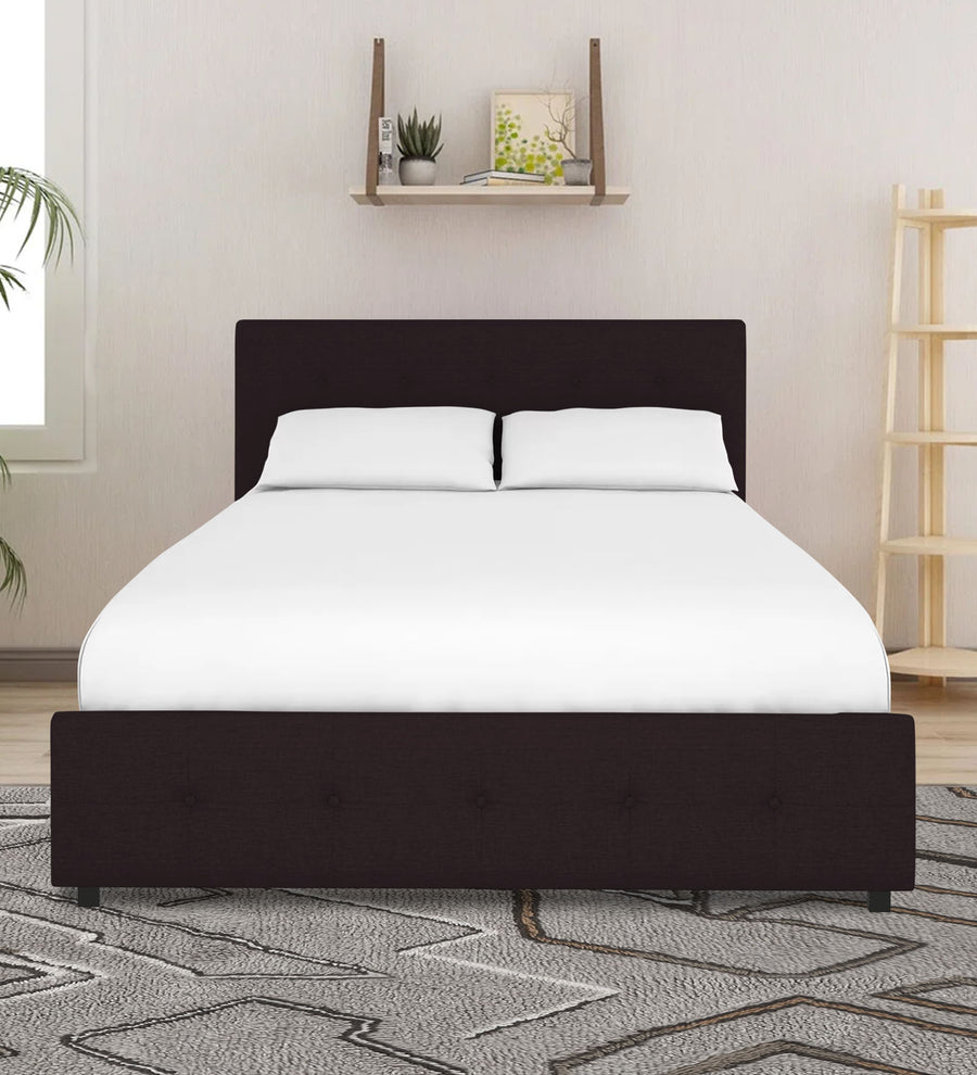 Lido  Upholstered Fabric Queen Size Bed - Cara Brown by Febonic Living