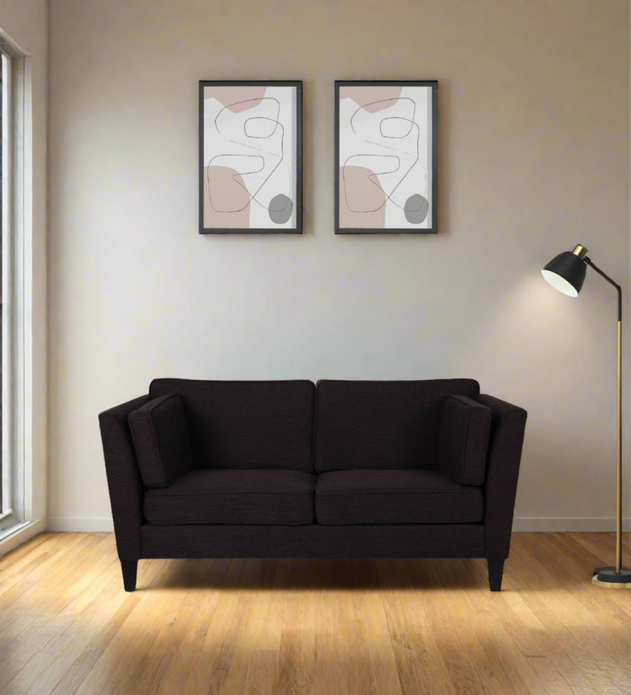 Nigar  2 Seater Fabric Sofa - Cara Brown by Febonic Living