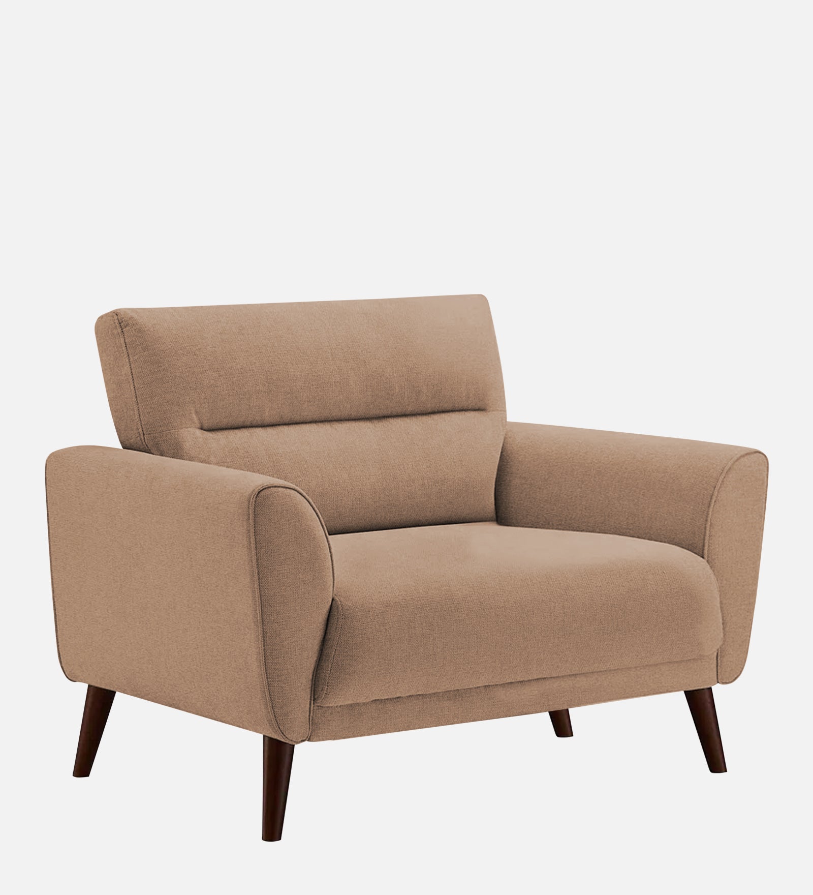 Castro Fabric 1 Seater Sofa in Cosmic Beige Colour