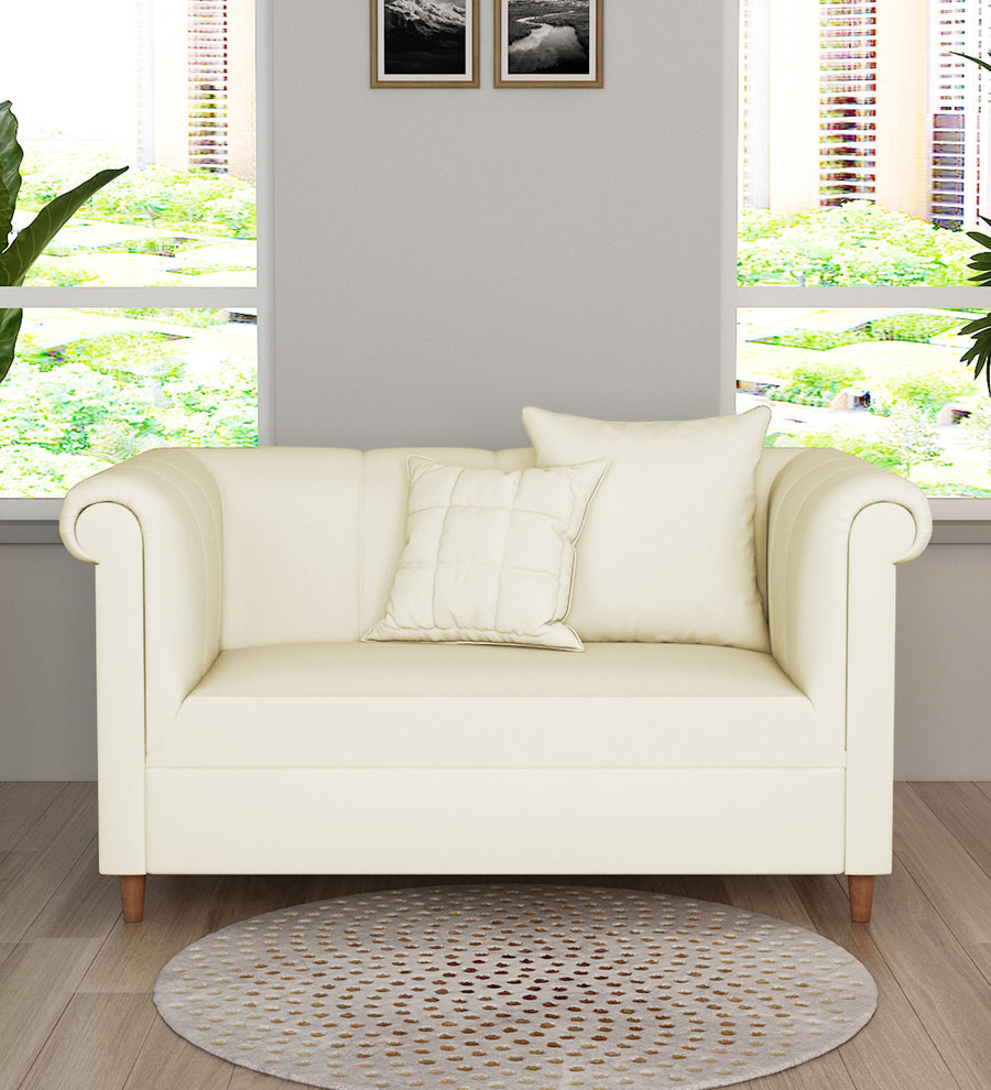 Rubi  2 Seater Velvet Sofa - Warm White by Febonic Living
