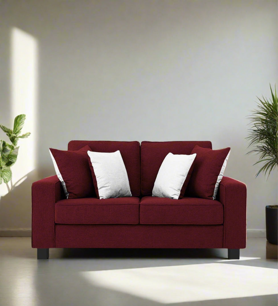 Ladybug  2 Seater Fabric Sofa - Blood Maroon by Febonic Living