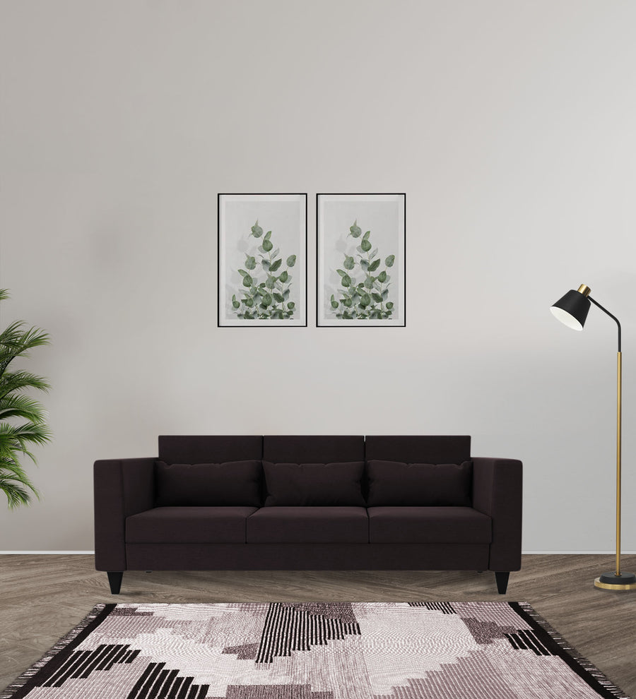 Nipul 3 Seater Fabric Sofa - Cara Brown by Febonic Living