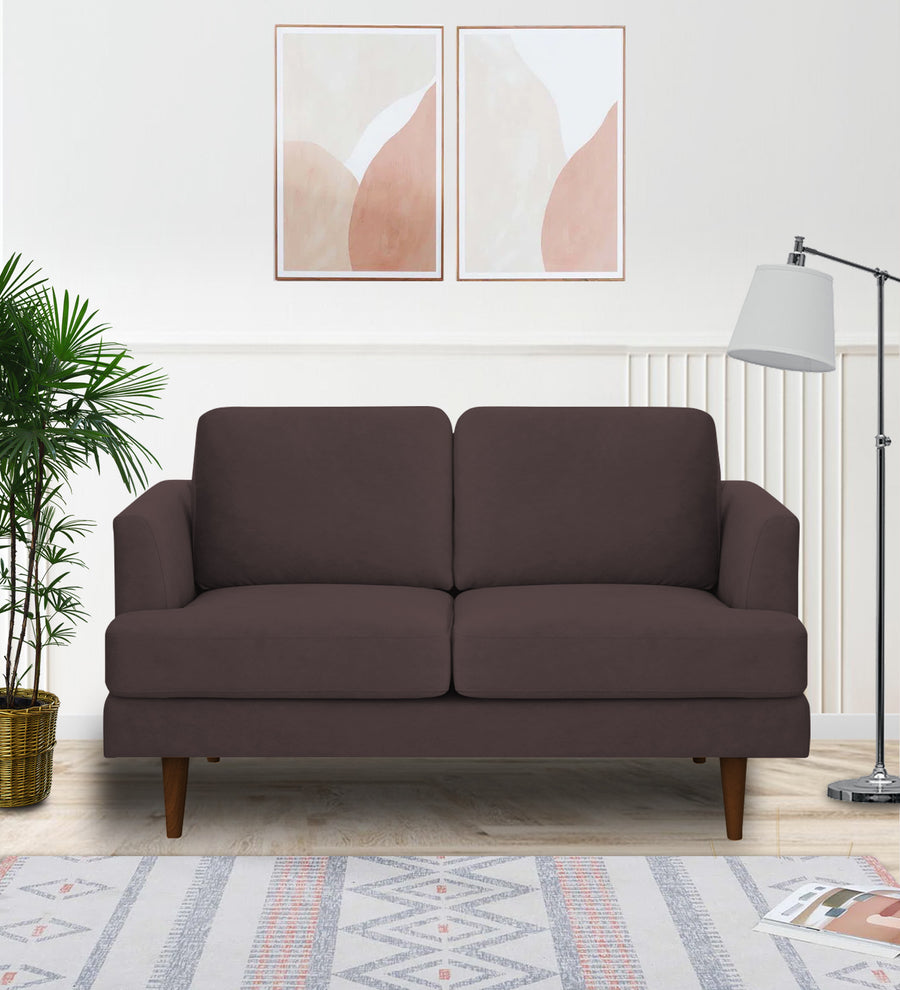 Motra  2 Seater Velvet Sofa - Mocha Brown by Febonic Living