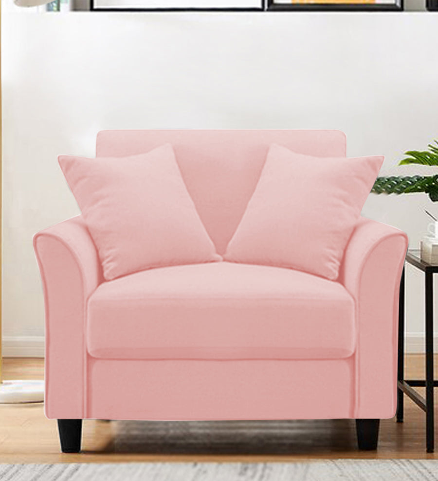 Daroo  1 Seater Velvet Sofa - Millennial Pink by Febonic Living